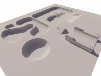 Skatepark-Skate Park PACK 3D model