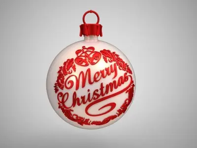 Christmas Ball 3D print model 2