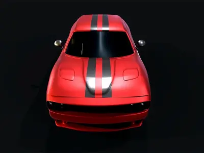 Turbo car Low-poly 3D model
