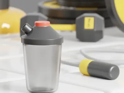 Gym isometric 3D model