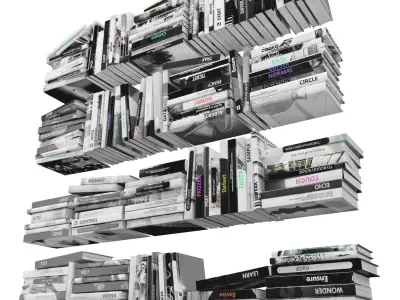 Books 150 pieces 2-4-1 Low-poly 3D model
