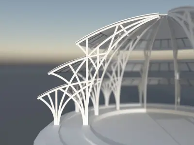 3D Model of Metal Structure Frame MK5 Low-poly 3D model