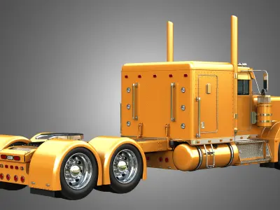 57P Semi Trucks - Custom Semi Trucks  2 in 1 3D Model Collection