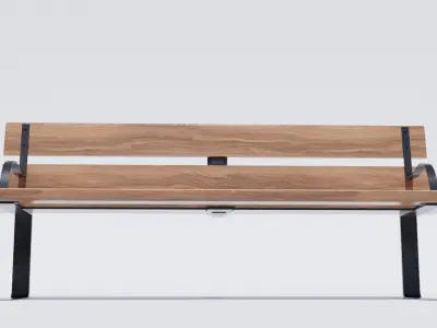 Simple bench Free low-poly 3D model purchase