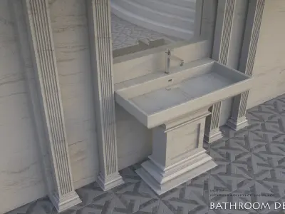 bathroom 3d model jacuzzi bathtub design 3D model