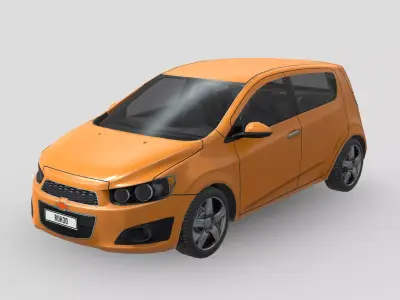 Chevrolet Aveo Sonic 2012 Low-poly 3D model