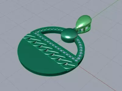 Single pendant or necklace  3D print model
