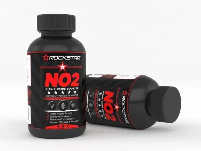 Rockstar N02 Nitric Oxide Supplement 3D model