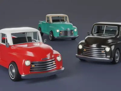 Stylized Classic Truck 3D model