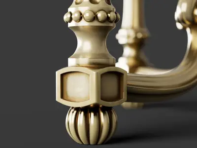 tea table Low-poly 3D model