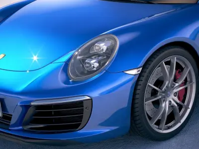 Porsche 911 Targa 4s 2018 3D model