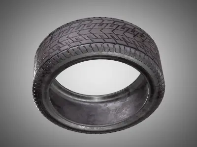 Car Tire AAA PBR Game Ready Asset Low-poly 3D model