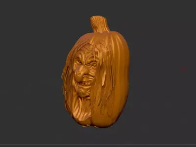 Realistic Halloween Pumpkin Decoration - Jack O Lantern 3D print model