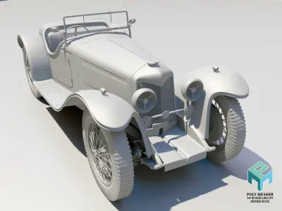 Riley 1935 classic car 3D model