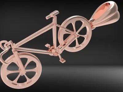 Solid Cycling Bicycle Bike Sport Pendant Jewelry  3D print model