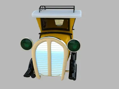 3D Cartoon Vintage Car Toon Old Car Low-poly 3D model