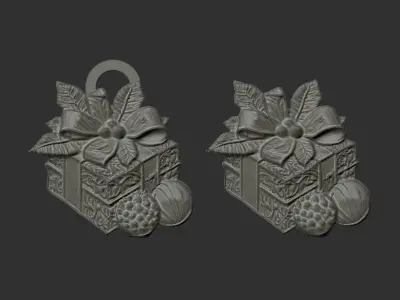 christmas gift decor  3D print model