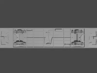 H0 1-87 scale TA 60 car carrying wagon 3D print model