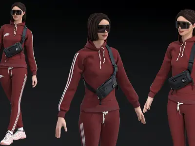 sport clothe women  3D model