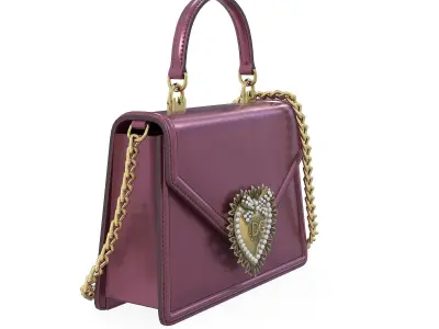 Dolce Gabbana Devotion top-handle Bag Purple Metalic Low-poly 3D model