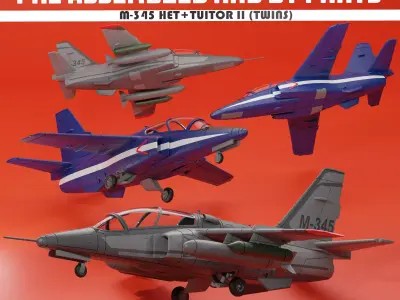 Aermachi M-345 HET TUTOR II TWINS PACK V2 3D print model