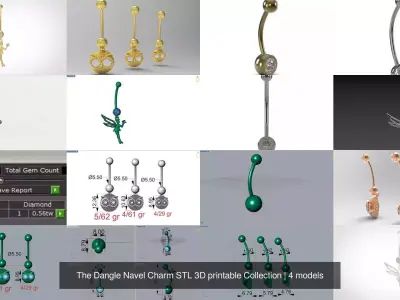 The Dangle Navel Charm STL 3D printable Collection 3D Model Pack