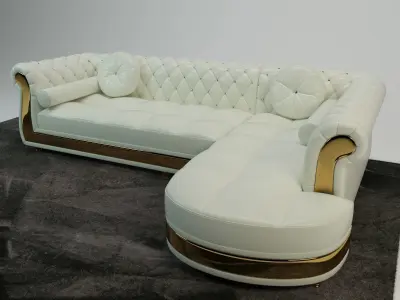 Luxury L-Shape module sofa 3D model