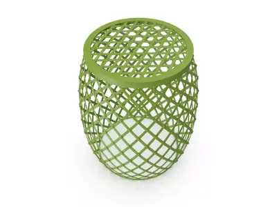 Adeco Home Garden Accents Wire Round Iron Metal Stool Table 3D model