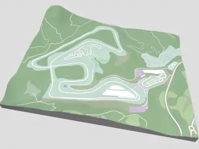 Parcmotor Castelloli Circuit Barcelona Spain 3D model