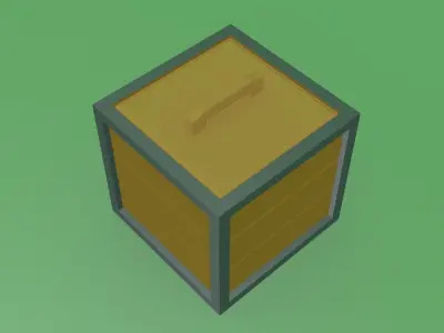 Iron Box Free low-poly 3D model