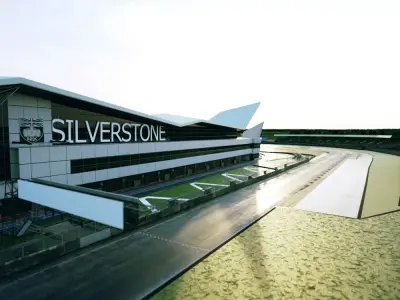 Silverstone Circuit - International Segment - UK Low-poly 3D model