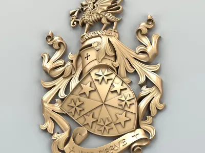 Coat of arms decorative 008 3D model