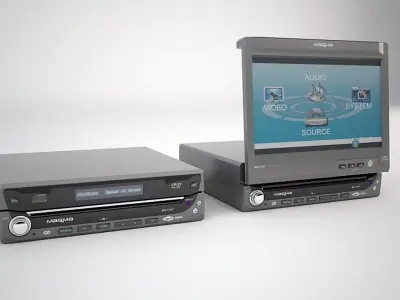 Old Car Radio 3D model