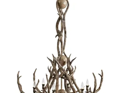 Antler Chandelier 3D model