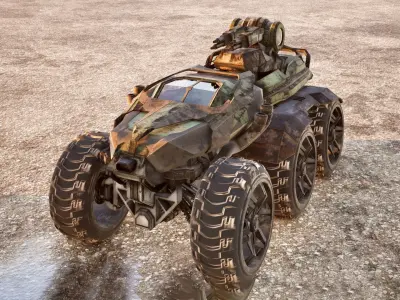 Game Vehicle  Low-poly 3D model