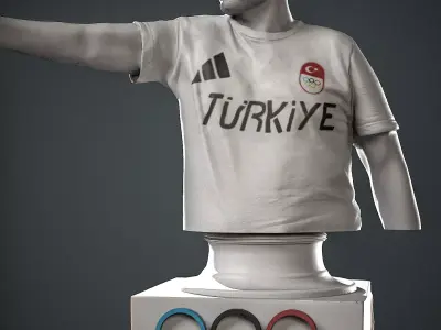 Yusuf Dikec Turkish sport shooter Olympics 2024 Turkey hitman 3D print model