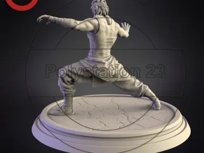 Character statue figure martial artist v1 3D print model