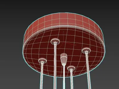 Luxury Designer Italian Square Crystal Chandelier 3D model