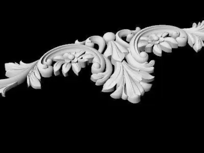 Central decor ornament for furniture 3D model 826