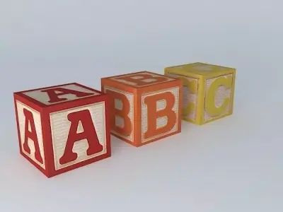 ABC Cubes Free 3D model