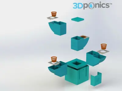 Top Cap - 3Dponics Herb Garden Free 3D print model