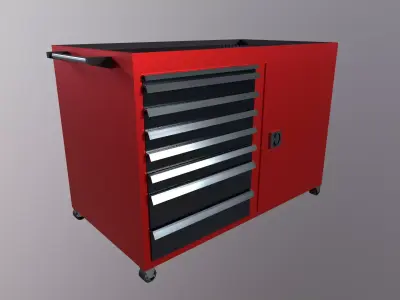 tool cabinet Low-poly 3D model