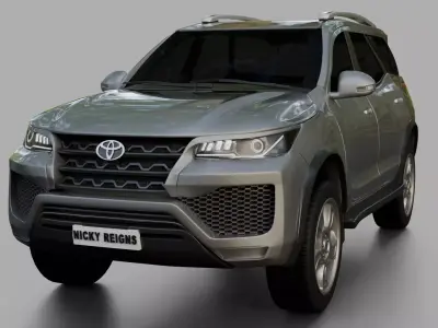 Toyota Fortuner Rigged 3D model