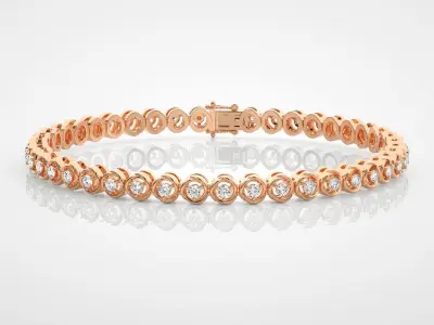 Tennis Bracelet 3dm stl renders details 3D print model