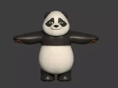 Panda Low-poly 3D model