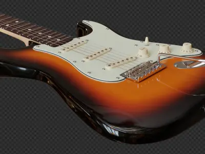 Fender Stratocaster Electric Guitar 3D model