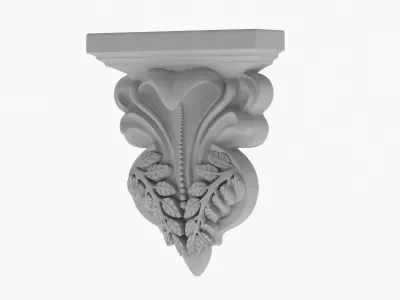 Scroll Corbel 24 3D model
