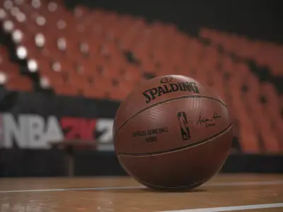 Mid Poly Worn Basketball PBR 3D Model 3D model