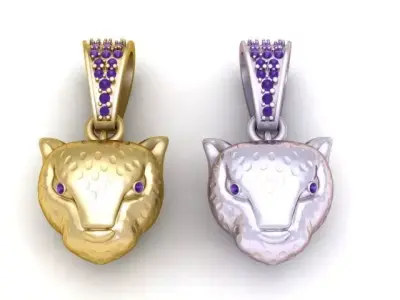 Leopard Head Pendant 3D print model