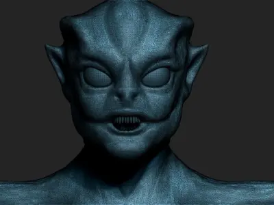 Monster creature with wings 3D model